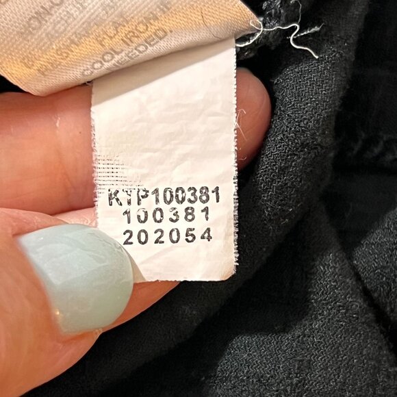 J Jill WearEver Collection Black Waffle Textured Knit 3/4 Sleeve Top Size M - Picture 9 of 12